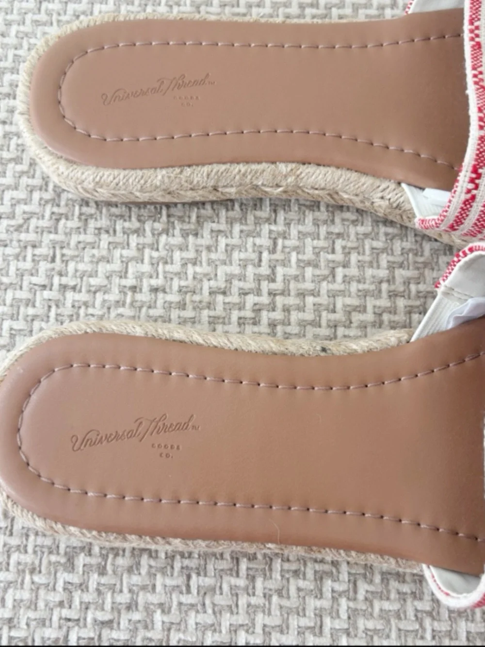 Universal Thread Maren square toe espadrille slide sandals Size 9